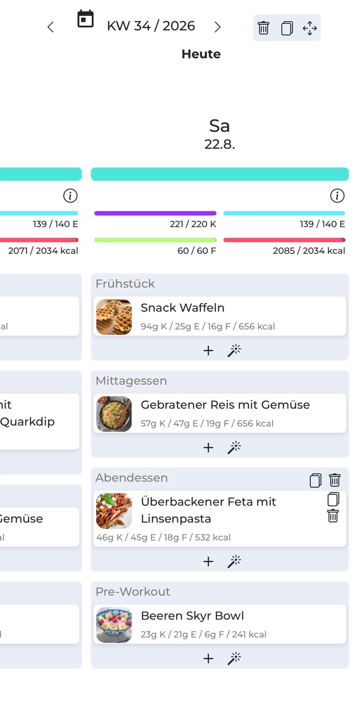 Nutrilize – Wochenstruktur