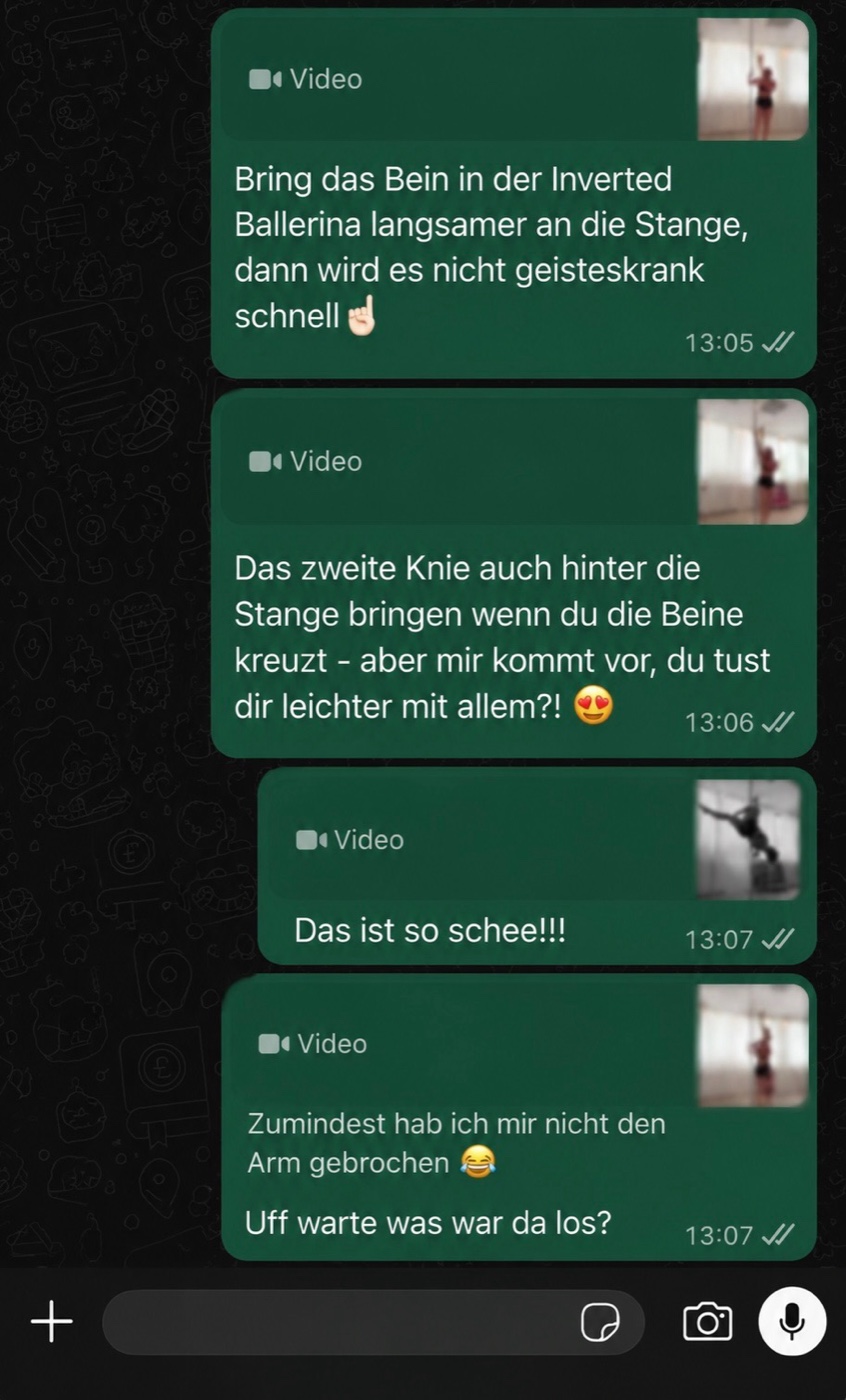 WhatsApp-Support, Videoanalyse & Feedback – Feedback zur Technik