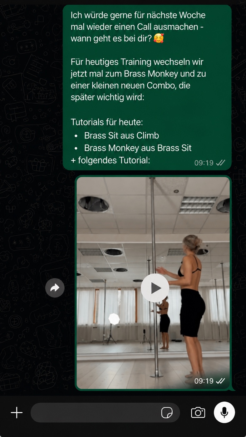 WhatsApp-Support, Videoanalyse & Feedback – Trainingsauftrag & Tutorials